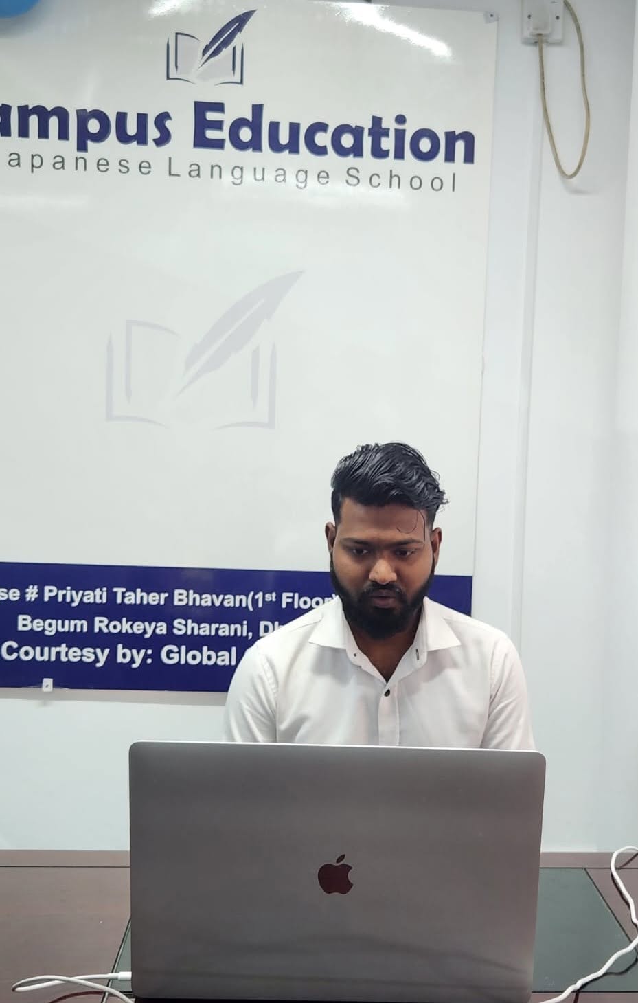 Candidate at training